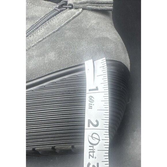 Skechers Women’s Gray Suede Parallel Triple Threat Bootie Boots Wedge Sz 9.5 - Picture 14 of 14